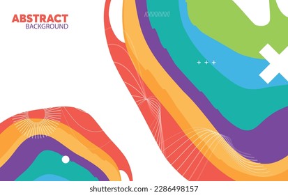 Modern abstract background. Cool colorful shapes composition