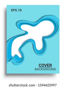 Modern abstract background and cover with paper cut style. Trendy carving art style. Vector design layout