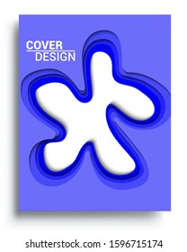 Modern abstract background and cover with paper cut style. Trendy carving art style. Vector design layout