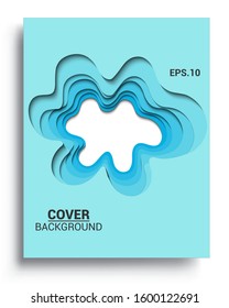 Modern abstract background and cover with paper cut style. Trendy carving art style. Vector design layout