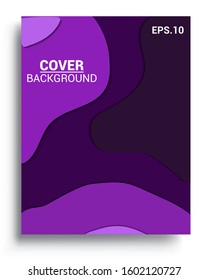 Modern abstract background and cover with paper cut style. Trendy carving art style. Vector design layout
