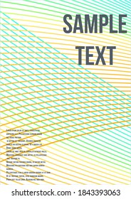 Modern abstract background. Modern abstract cover from vector abstract lines.  Geometric future template for flyer, poster, brochure and invitation.