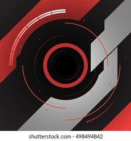 Modern Abstract background cover for Vinyl, CD, DVD and etc. Red tint.