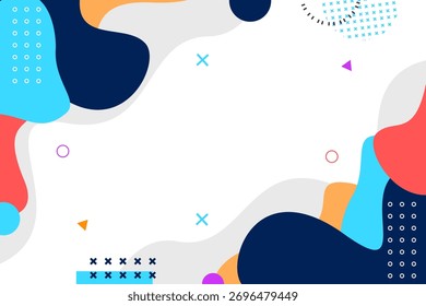 El fondo abstracto moderno crea energía vibrante con Formas geométricas y colores llamativos perfectos para la marca