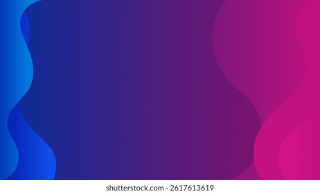 Modern abstract background. Creative geometric background. Curvy and wavy design. Wave background design. Blue and pink gradient background.