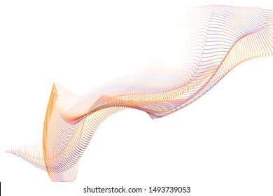 Modern abstract background, of curved lines. colorful gradient, linear pattern 