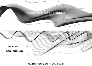 Modern abstract background, curved lines.