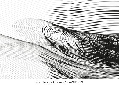 Modern abstract background, curved lines. linear pattern