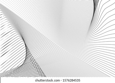 Modern abstract background, curved lines. linear pattern