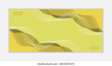 Modern abstract background curved pattern yellow color