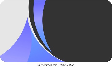 Modern Abstract Background with Curved Shapes in Blue and Grey