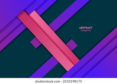 Modern abstract background dark green overlapping blue. Simple abstract rectangular box background.