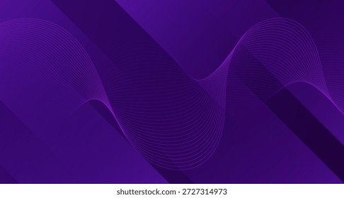 Fundo abstrato moderno com gradiente roxo escuro e formas de onda fluente suave, design elegante e expressivo para layouts criativos.