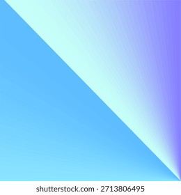 A modern abstract background defined by a sharp diagonal split, featuring a solid cyan blue lower section contrasting with a soft, radiant gradient transitioning from pale blue to violet.