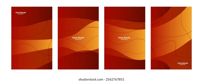 Modern Abstract Background Design for Branding, Vibrant Gradient Backgrounds with Abstract Lines, Colorful Abstract Templates for Branding and Marketing