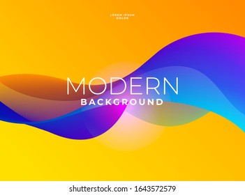 Modern abstract background design with colorful fluid wave