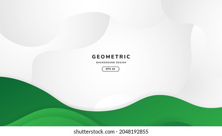 Modern Abstract background design with geometric shapes. design unique and also interesting, composition Vector illustration. Design element for web banners, posters. white and green