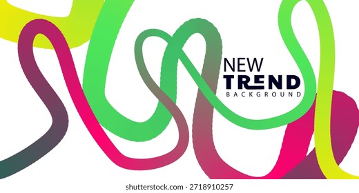 Diseño de fondo Abstractas moderno con remolinos de colores degradados y texto de tendencia Nueva