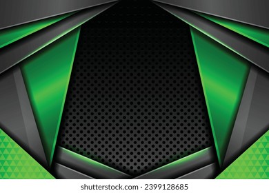 Modern Abstract Background Design with Green and Grey Color
