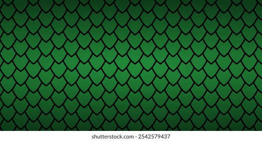 Diseño de fondo abstracto moderno con patrón de textura de escamas de lagarto. Color de degradado verde