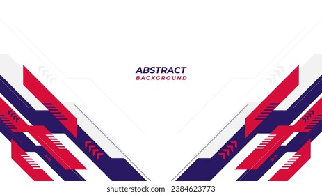 Modernes abstraktes Hintergrunddesign mit roter und blauer Form auf weißem Hintergrund. Abstrakter Hintergrund mit moderner Technik