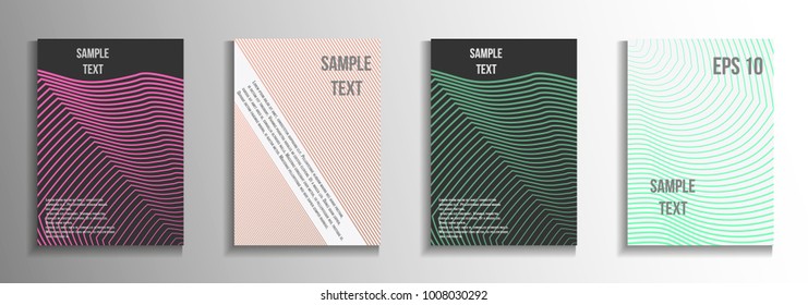Modern abstract background. Modern design template. A set of modern abstract covers. Creative background colors.  Suitable for decorating business brochures, banners, posters.