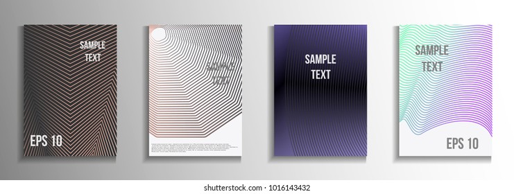 Modern abstract background. Modern design template.  A set of rectangular patterns from iridescent lines.
 Creative background colors.  Suitable for decorating business brochures, banners, posters.