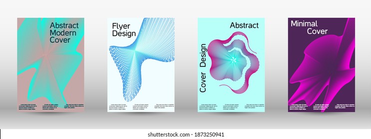 Modern abstract background. Modern design template. A set of modern abstract covers. Creative backgrounds from abstract lines to create a fashionable abstract cover, banner, poster, booklet.