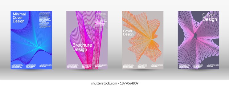 Modern abstract background. Modern design template. A set of modern abstract covers. Creative fluid backgrounds from current forms to design a fashionable abstract cover, banner, poster, booklet.