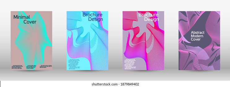 Modern abstract background. Modern design template. A set of modern abstract covers. Creative fluid backgrounds from current forms to design a fashionable abstract cover, banner, poster, booklet.