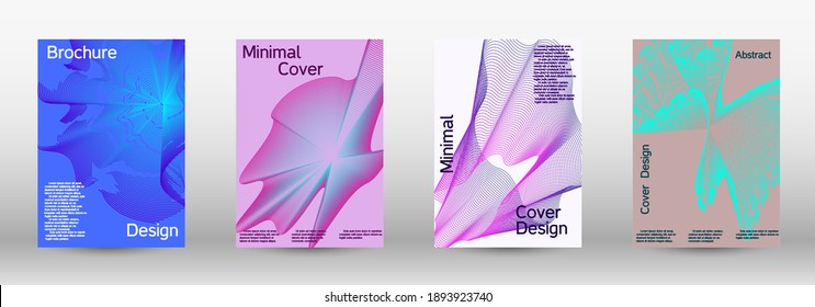 Modern abstract background. Modern design template. A set of modern abstract covers. Creative backgrounds from abstract lines to create a fashionable abstract cover, banner, poster, booklet.