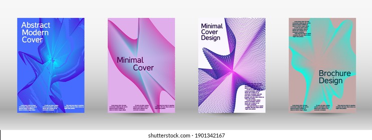 Modern abstract background. Modern design template. A set of modern abstract covers. Creative backgrounds from abstract lines to create a fashionable abstract cover, banner, poster, booklet.