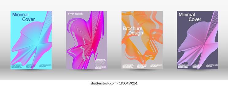 Fondo abstracto moderno. Plantilla de diseño moderna. Un conjunto de cubiertas abstractas modernas. Creativos fondos fluidos de formularios actuales para diseñar una portada abstracta, pancarta, afiche, folleto de moda.