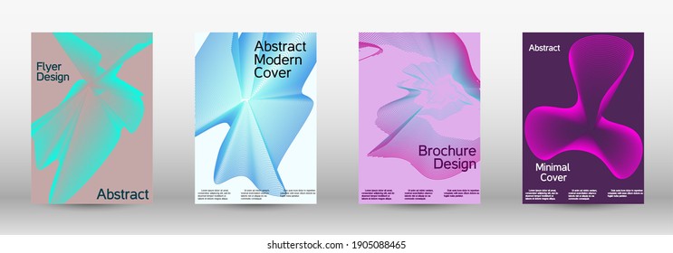 Modern abstract background. Modern design template. A set of modern abstract covers. Creative backgrounds from abstract lines to create a fashionable abstract cover, banner, poster, booklet.