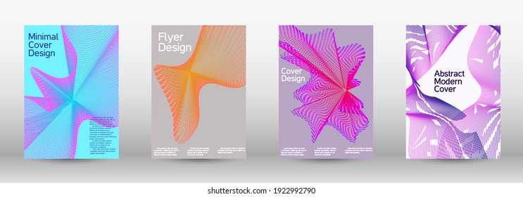Modern abstract background. Modern design template. A set of modern abstract covers. Creative fluid backgrounds from current forms to design a fashionable abstract cover, banner, poster, booklet.