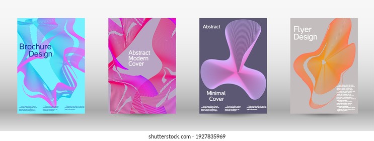 Modern abstract background. Modern design template. A set of modern abstract covers. Creative fluid backgrounds from current forms to design a fashionable abstract cover, banner, poster, booklet.