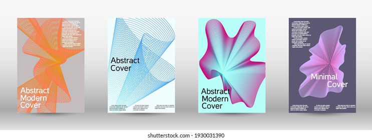 Modern abstract background. Modern design template. A set of modern abstract covers. Creative fluid backgrounds from current forms to design a fashionable abstract cover, banner, poster, booklet.