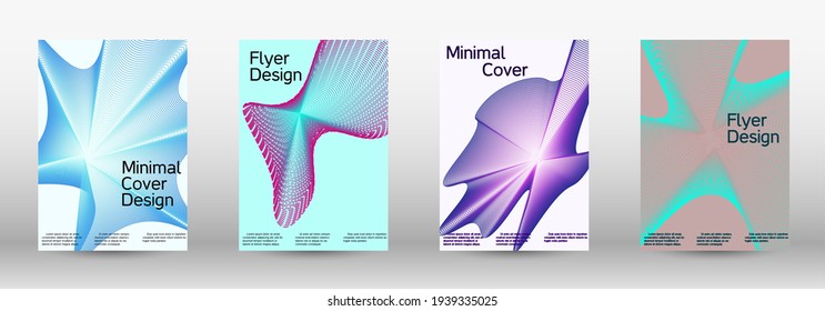 Modern abstract background. Modern design template. A set of modern abstract covers. Creative backgrounds from abstract lines to create a fashionable abstract cover, banner, poster, booklet.