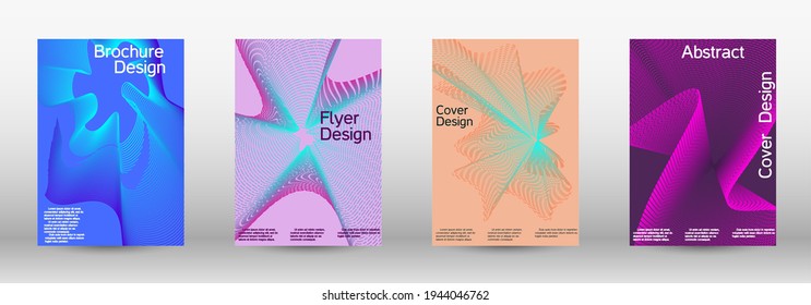 Fondo abstracto moderno. Plantilla de diseño moderna. Un conjunto de cubiertas abstractas modernas. Creativos fondos fluidos de formularios actuales para diseñar una portada abstracta, pancarta, afiche, folleto de moda.