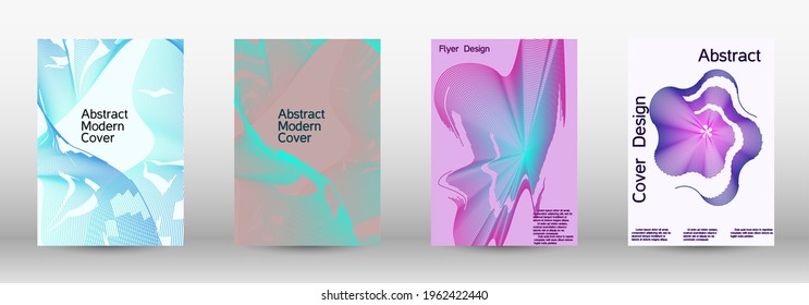 Fondo abstracto moderno. Plantilla de diseño moderna. Un conjunto de cubiertas abstractas modernas. Futura plantilla futurista con formularios abstractos actuales para diseño de banner, afiche, folleto, informe, diario. 