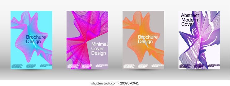 Modern abstract background. Modern design template. A set of modern abstract covers. Creative fluid backgrounds from current forms to design a fashionable abstract cover, banner, poster, booklet.