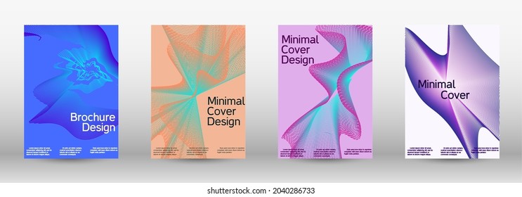 Modern abstract background. Modern design template. A set of modern abstract covers. Future futuristic template with abstract current forms for banner design, poster, booklet, report, journal. 