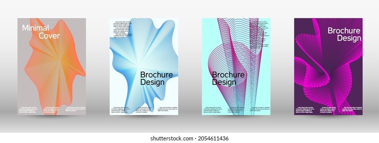 Modern abstract background. Modern design template. A set of modern abstract covers. Creative fluid backgrounds from current forms to design a fashionable abstract cover, banner, poster, booklet.