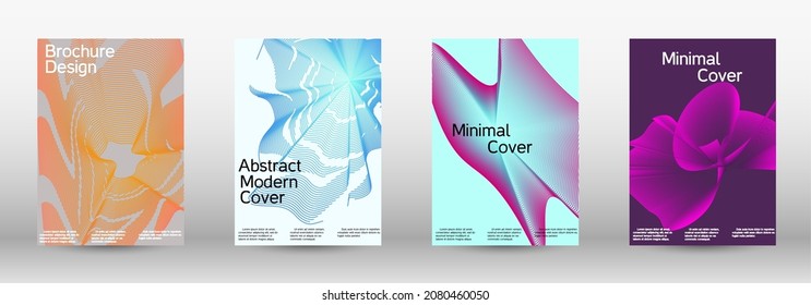 Modern abstract background. Modern design template. A set of modern abstract covers. Creative backgrounds from abstract lines to create a fashionable abstract cover, banner, poster, booklet.