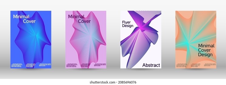 Modern abstract background. Modern design template. A set of modern abstract covers. Creative backgrounds from abstract lines to create a fashionable abstract cover, banner, poster, booklet.