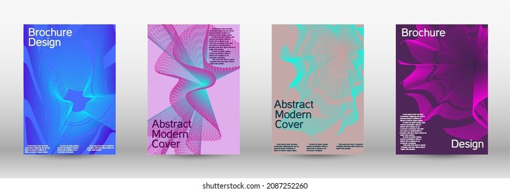Modern abstract background. Modern design template. A set of modern abstract covers. Creative backgrounds from abstract lines to create a fashionable abstract cover, banner, poster, booklet.