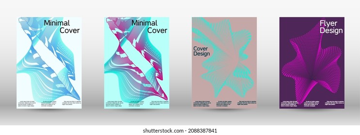 Modern abstract background. Modern design template. A set of modern abstract covers. Creative fluid backgrounds from current forms to design a fashionable abstract cover, banner, poster, booklet.