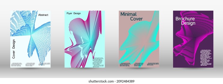 Modern abstract background. Modern design template. A set of modern abstract covers. Creative backgrounds from abstract lines to create a fashionable abstract cover, banner, poster, booklet.