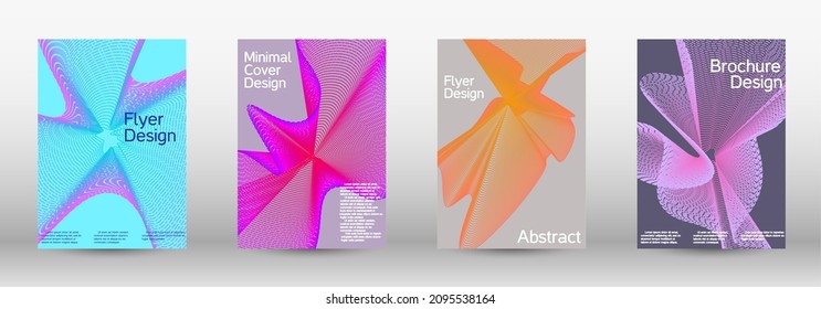 Modern abstract background. Modern design template. A set of modern abstract covers. Creative backgrounds from abstract lines to create a fashionable abstract cover, banner, poster, booklet.
