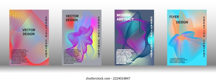 Modern abstract background. Modern design template. Creative backgrounds from abstract lines to create a fashionable abstract cover, banner, poster, booklet. Vector illustration. EPS 10. 